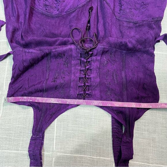 Fashion Terminal Free Size Purple Fairy Witch Whimsigoth Dress Corset Front - Picture 14 of 16